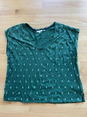 Boden Pineapple T-Shirt Green with White Pineapple XL 100% Cotton